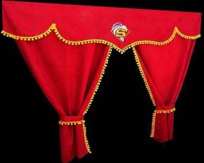 SADA ZÁVESOV MAN F-90/2000, SO ZLATÝMI GULIČKAMI