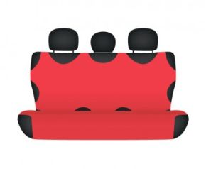 Autotriko COTTON na zadnú nedelenú sedačku červené pre dodávky mikrobusy
