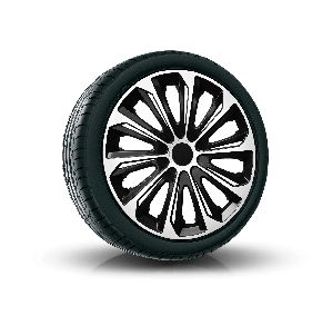 Puklice pre CHEVROLET 15", STRONG DUOCOLOR ČIERNO-BIELE 4ks