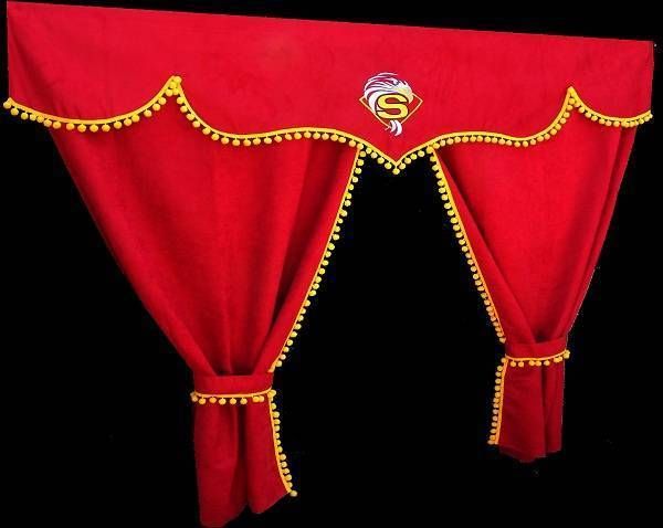 SADA ZÁVESOV DAF 95/105 XF, SO ZLATÝMI GULIČKAMI