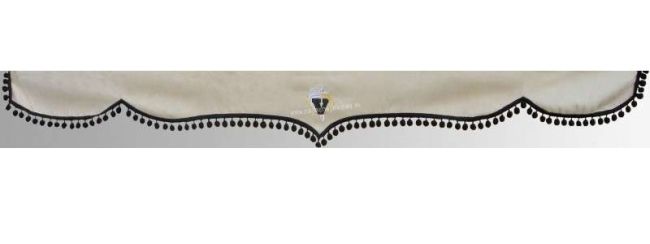 ZÁVES NA ČELNÉ SKLO DAF S ČIERNYMI GULIČKAMI